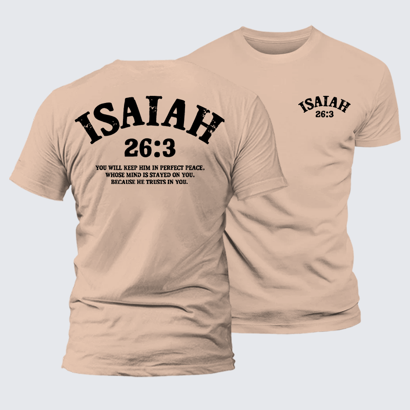 Luxe Mercerized Cotton Tee - Isaiah 26:3 Perfect Peace