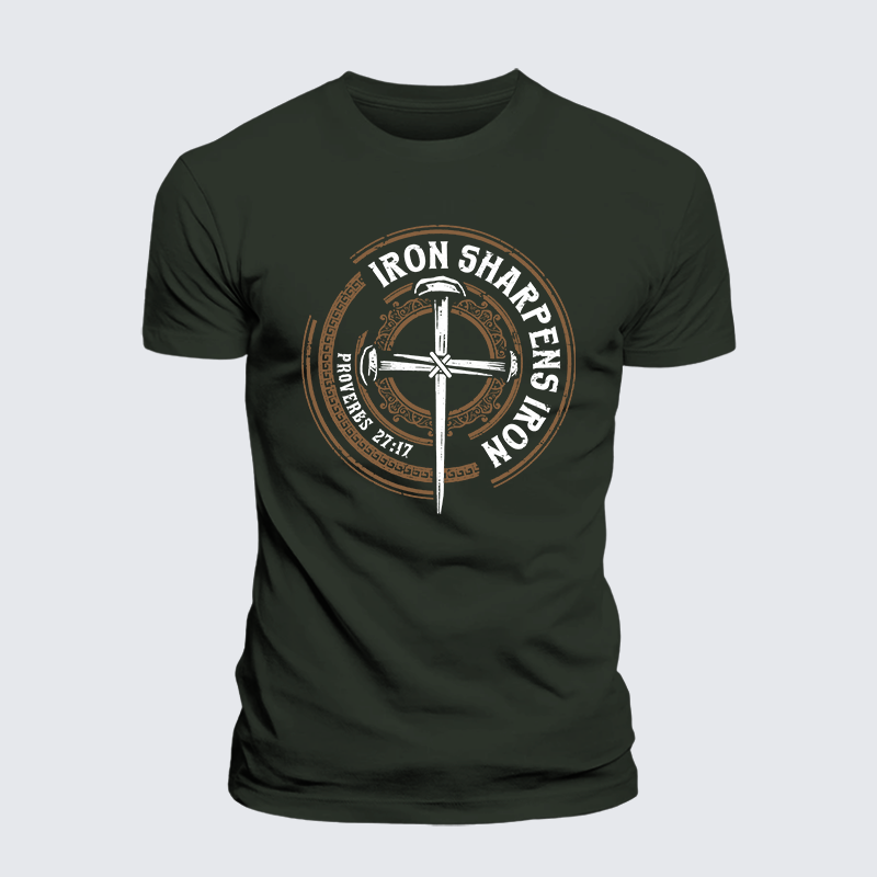 Luxe Mercerized Cotton Tee - Iron Sharpens Iron - Proverbs 27:17
