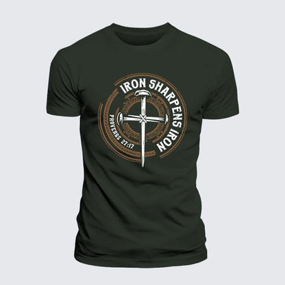 Luxe Mercerized Cotton Tee - Iron Sharpens Iron - Proverbs 27:17