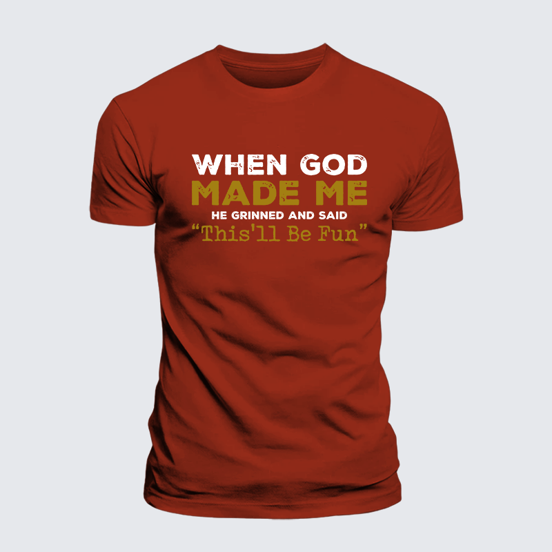 Luxe Mercerized Cotton Tee - When God Made Me