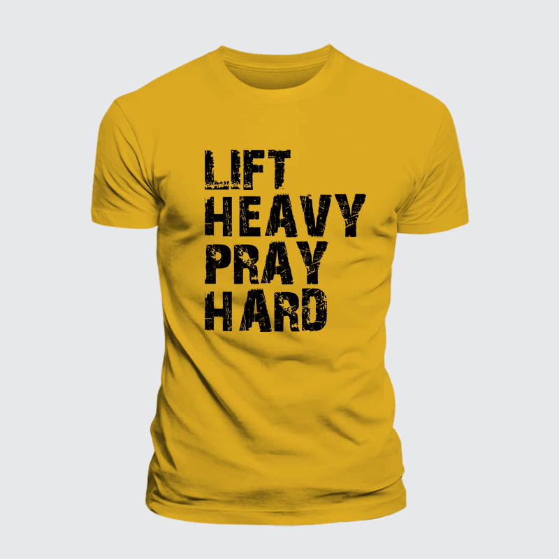 Luxe Mercerized Cotton Tee - Lift Heavy Pray Hard Gym