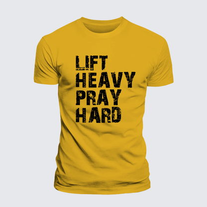 Luxe Mercerized Cotton Tee - Lift Heavy Pray Hard Gym