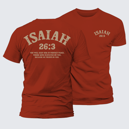 Luxe Mercerized Cotton Tee - Isaiah 26:3 Perfect Peace