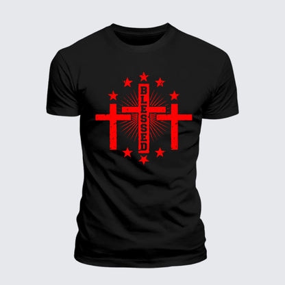 Luxe Mercerized Cotton Tee - Blessed Cross