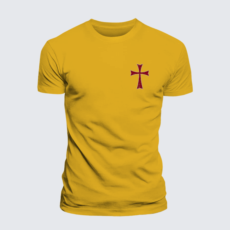 Luxe Mercerized Cotton Tee - Knights Templar Crusader Cross