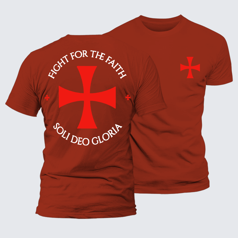Luxe Mercerized Cotton Tee - Fight for the Faith ¨C Templar Cross Crusader Knight