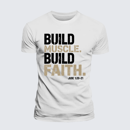 Luxe Mercerized Cotton Tee - Build Muscle Build Faith