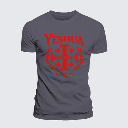 Luxe Mercerized Cotton Tee - Yeshua The King Is Coming Hebrew Name