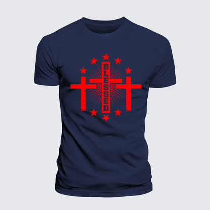 Luxe Mercerized Cotton Tee - Blessed Cross