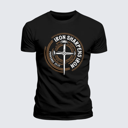 Luxe Mercerized Cotton Tee - Iron Sharpens Iron - Proverbs 27:17