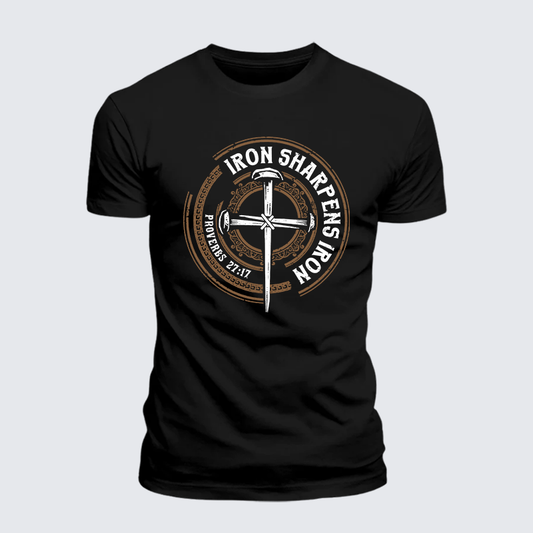 Luxe Mercerized Cotton Tee - Iron Sharpens Iron - Proverbs 27:17