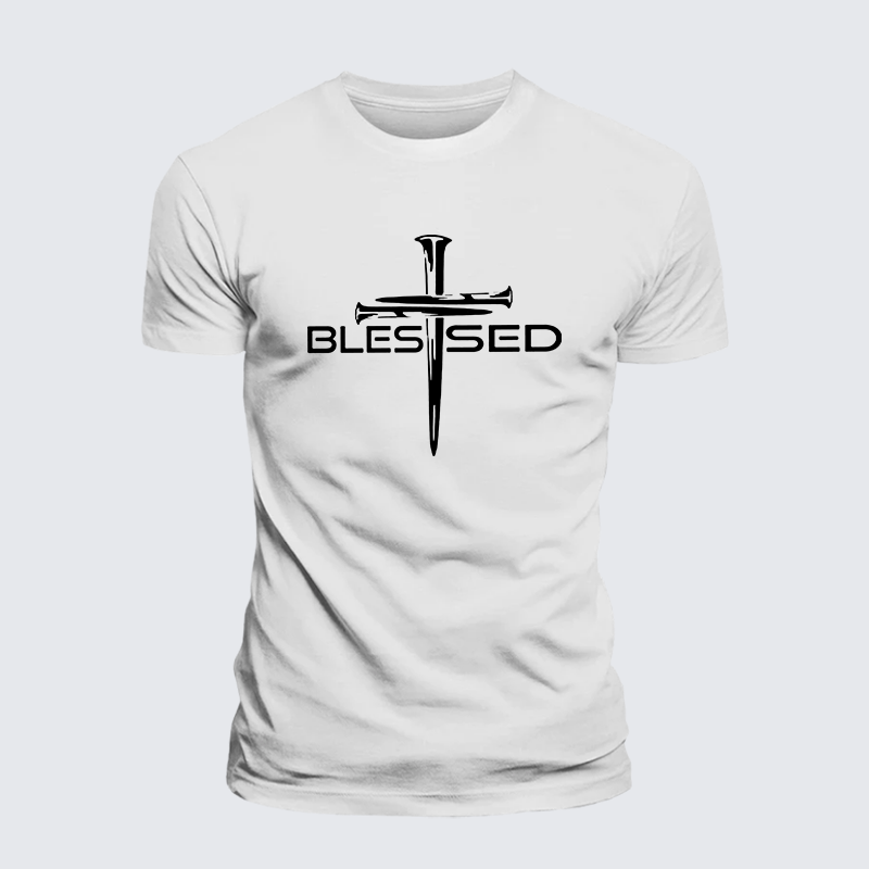 Luxe Mercerized Cotton Tee - Cross Blessed