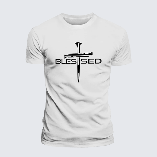 Luxe Mercerized Cotton Tee - Cross Blessed
