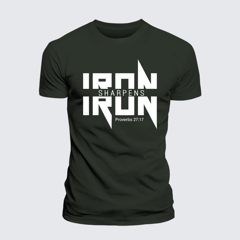 Luxe Mercerized Cotton Tee - IRON SHARPENS IRON Proverbs 27:17
