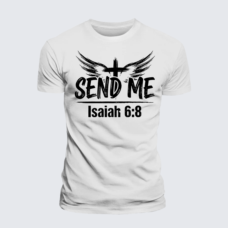 Luxe Mercerized Cotton Tee - Isaiah 6:8 - SEND ME