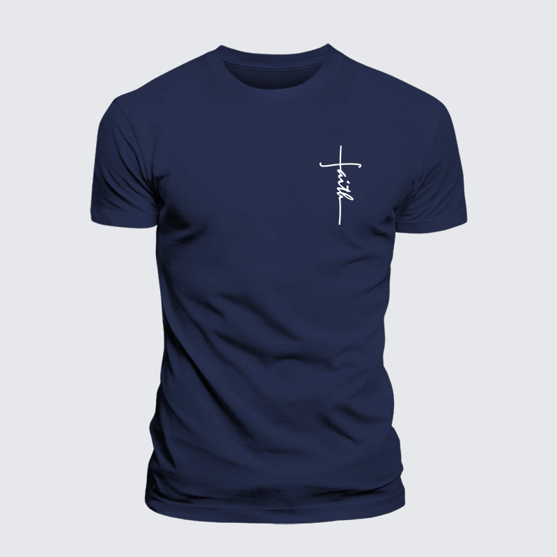 Luxe Mercerized Cotton Tee - Faith Cross