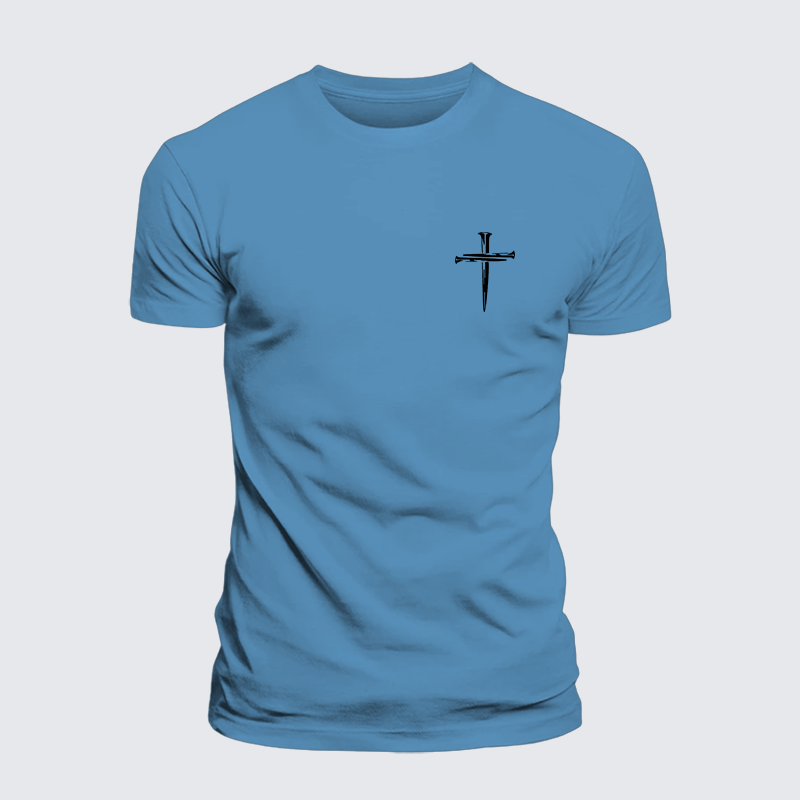 Luxe Mercerized Cotton Tee - Cross Printed