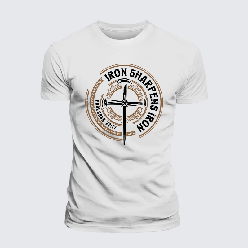 Luxe Mercerized Cotton Tee - Iron Sharpens Iron - Proverbs 27:17