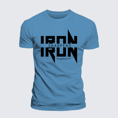 Luxe Mercerized Cotton Tee - IRON SHARPENS IRON Proverbs 27:17