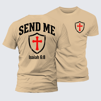 Luxe Mercerized Cotton Tee - Isaiah 6:8 - SEND ME