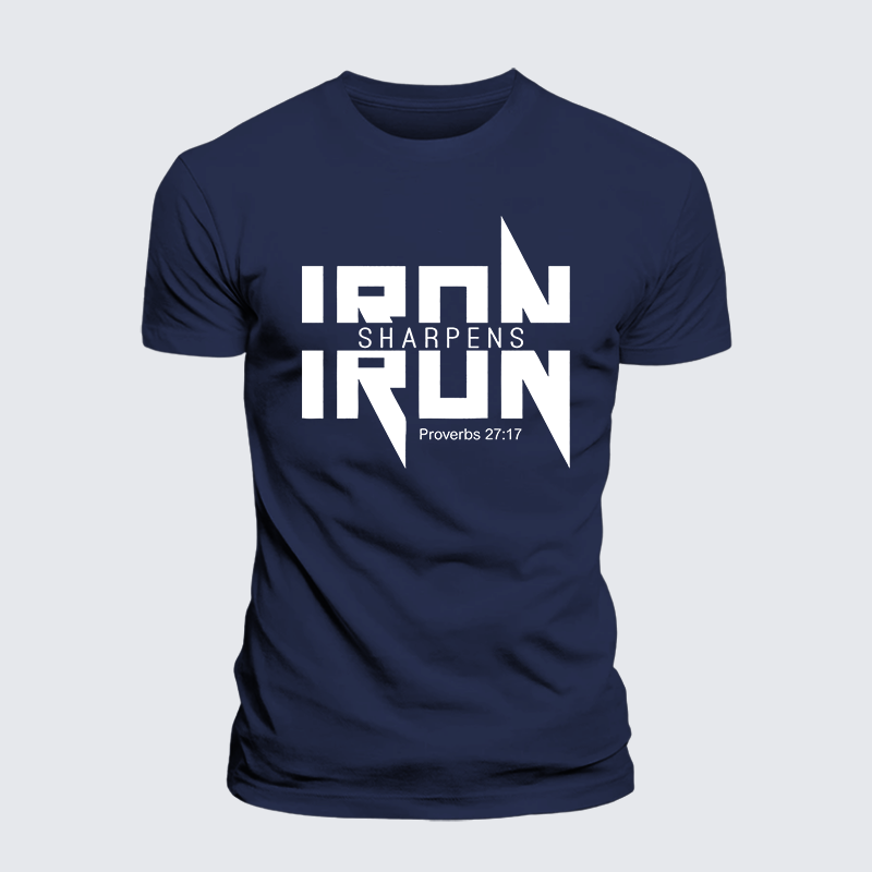 Luxe Mercerized Cotton Tee - IRON SHARPENS IRON Proverbs 27:17