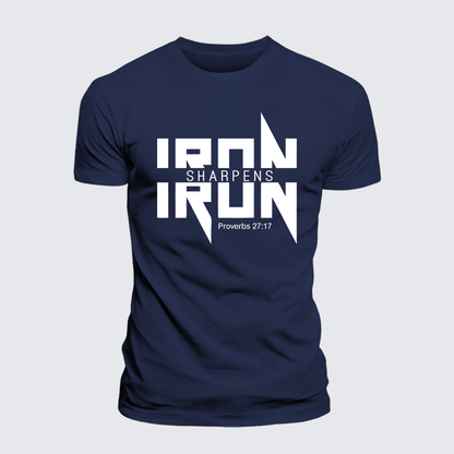Luxe Mercerized Cotton Tee - IRON SHARPENS IRON Proverbs 27:17
