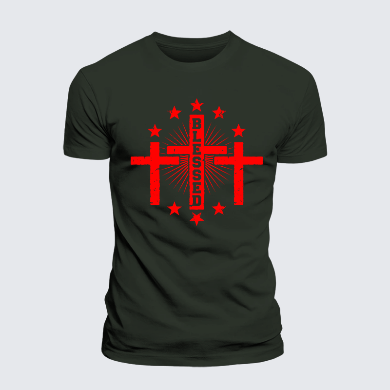 Luxe Mercerized Cotton Tee - Blessed Cross