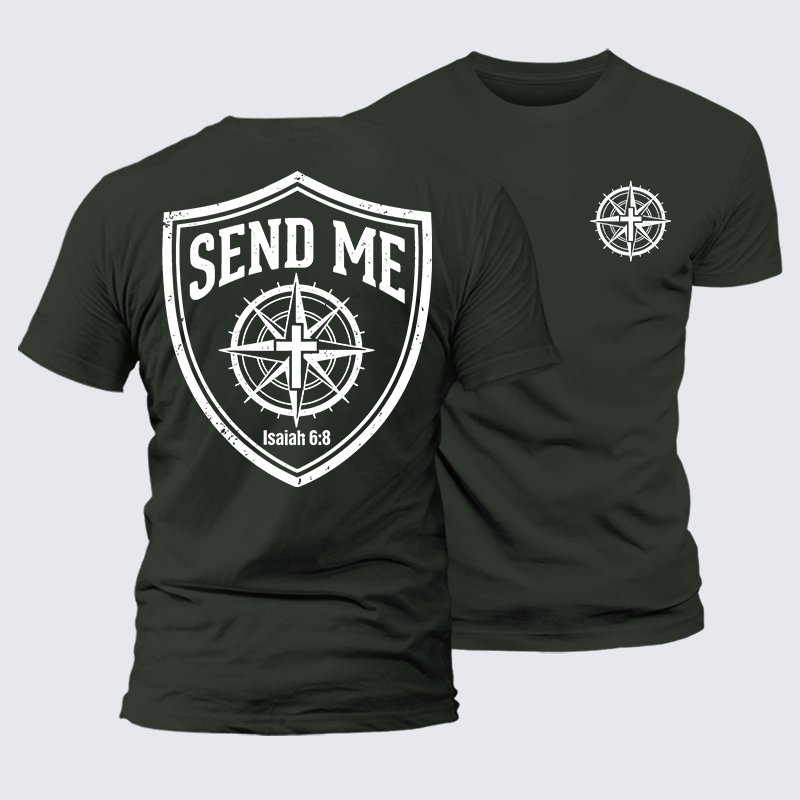 Luxe Mercerized Cotton Tee - Isaiah 6:8 - SEND ME