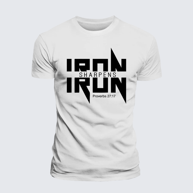 Luxe Mercerized Cotton Tee - IRON SHARPENS IRON Proverbs 27:17