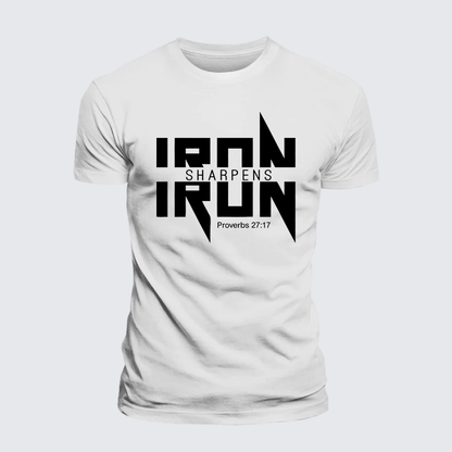 Luxe Mercerized Cotton Tee - IRON SHARPENS IRON Proverbs 27:17