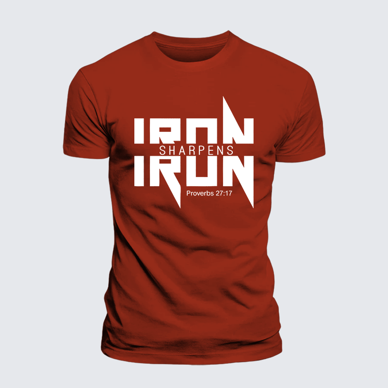 Luxe Mercerized Cotton Tee - IRON SHARPENS IRON Proverbs 27:17