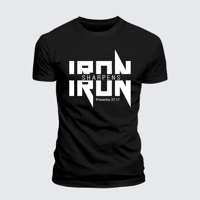 Luxe Mercerized Cotton Tee - IRON SHARPENS IRON Proverbs 27:17