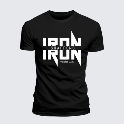 Luxe Mercerized Cotton Tee - IRON SHARPENS IRON Proverbs 27:17