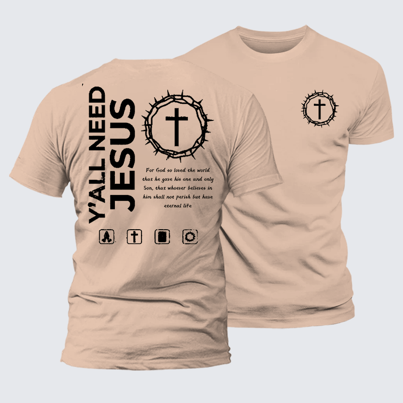 Luxe Mercerized Cotton Tee - Y'All Need Jesus