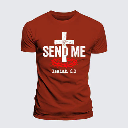 Luxe Mercerized Cotton Tee - Isaiah 6:8 - SEND ME