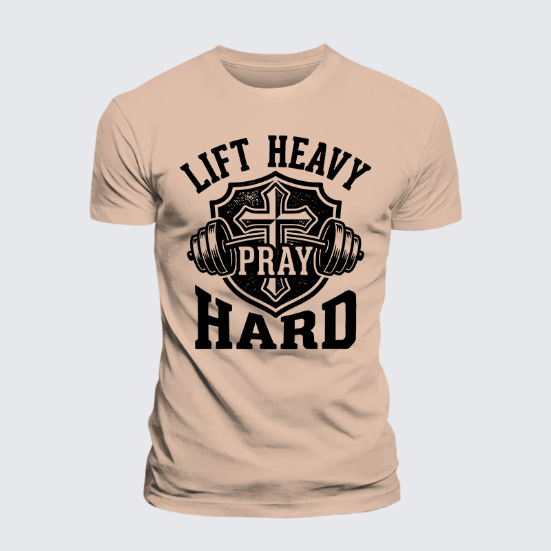 Luxe Mercerized Cotton Tee - Lift Heavy Pray Hard