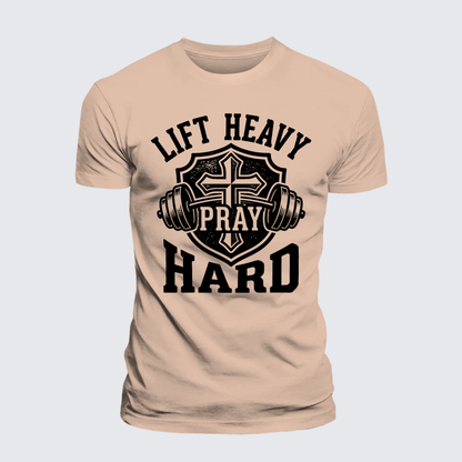 Luxe Mercerized Cotton Tee - Lift Heavy Pray Hard