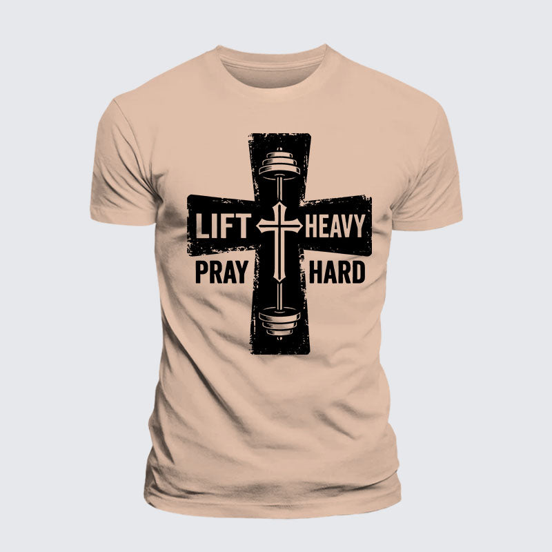 Luxe Mercerized Cotton Tee - Lift Heavy Pray Hard