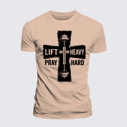 Luxe Mercerized Cotton Tee - Lift Heavy Pray Hard