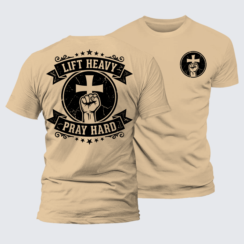 Luxe Mercerized Cotton Tee - Lift Heavy Pray Hard