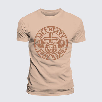 Luxe Mercerized Cotton Tee - Lift Heavy Pray Hard