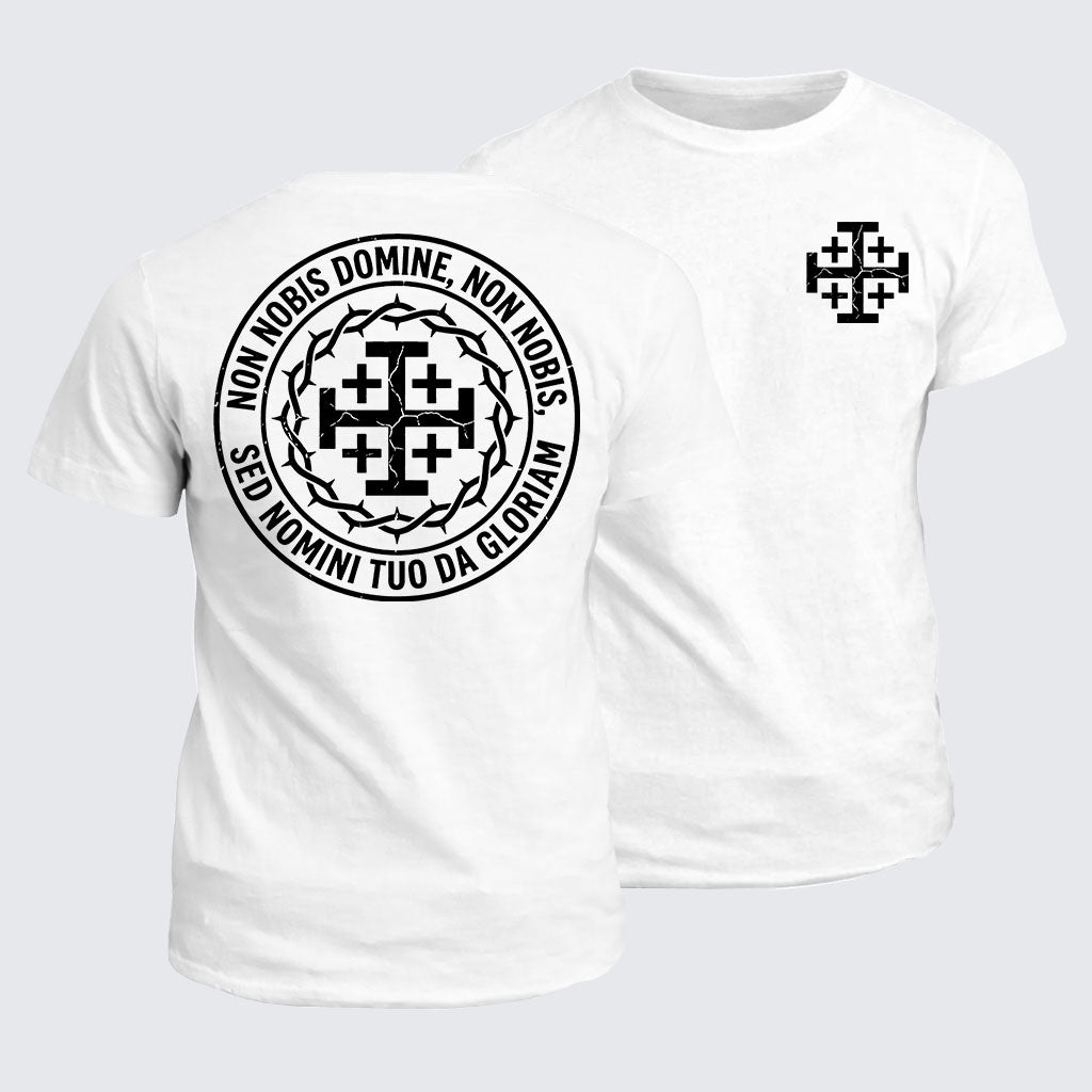 Classic Cotton Tee -  Non Nobis Domine, Non Nobis, Sed Nomini Tuo Da Gloriam