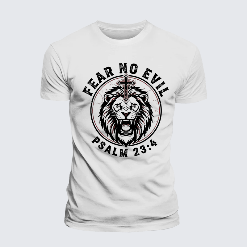 Luxe Mercerized Cotton Tee - Fear No Evil Lion