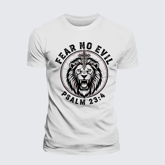 Luxe Mercerized Cotton Tee - Fear No Evil Lion