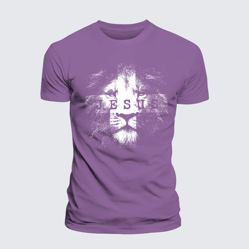 Luxe Mercerized Cotton Tee - Jesus Lion
