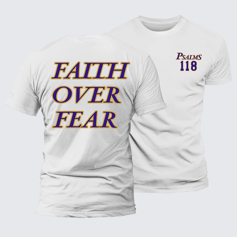 Luxe Mercerized Cotton Tee - Faith Over Fear