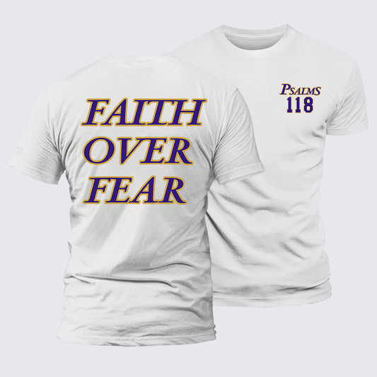 Luxe Mercerized Cotton Tee - Faith Over Fear