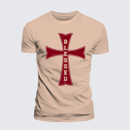 Luxe Mercerized Cotton Tee - Blessed Cross