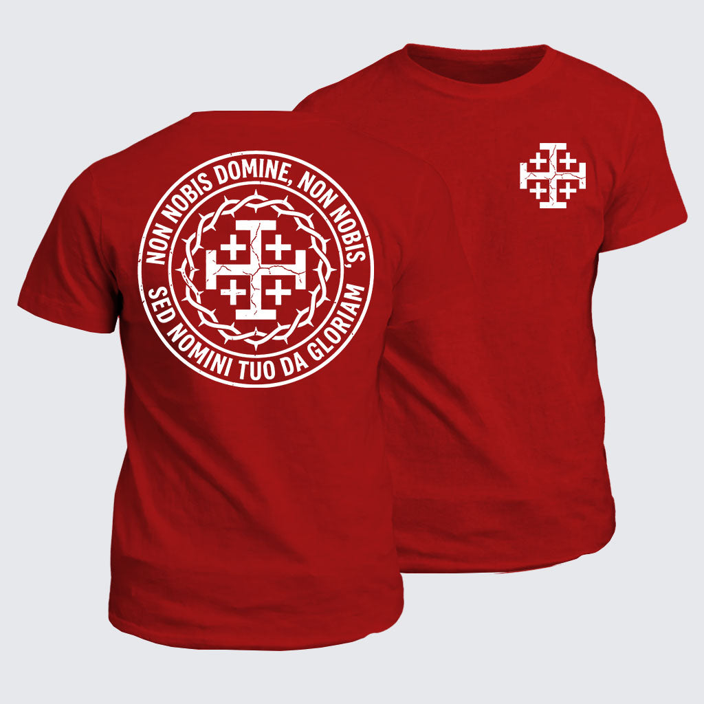 Classic Cotton Tee -  Non Nobis Domine, Non Nobis, Sed Nomini Tuo Da Gloriam