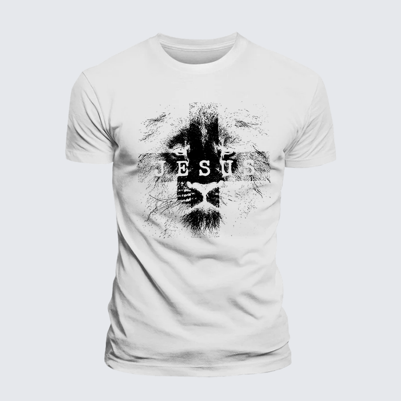 Luxe Mercerized Cotton Tee - Jesus Lion